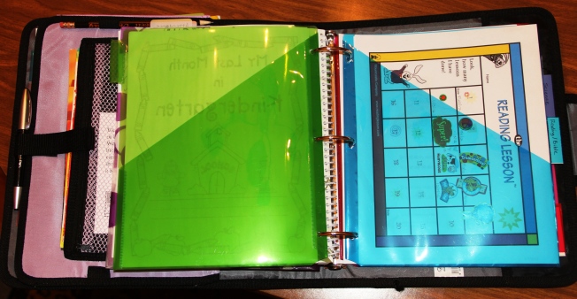 3-ring binder with dividers/folders